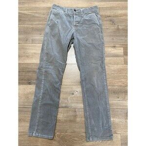KATIN Corduroy Mens 30X30 Button Fly Gray Casual Stretch Flat Front Pants